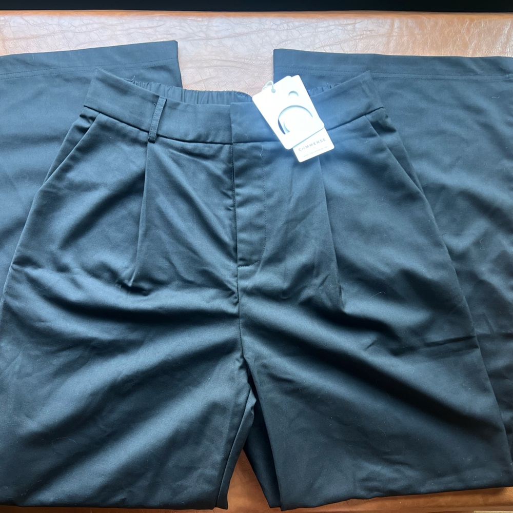 Commense Black Wide Leg Trousers